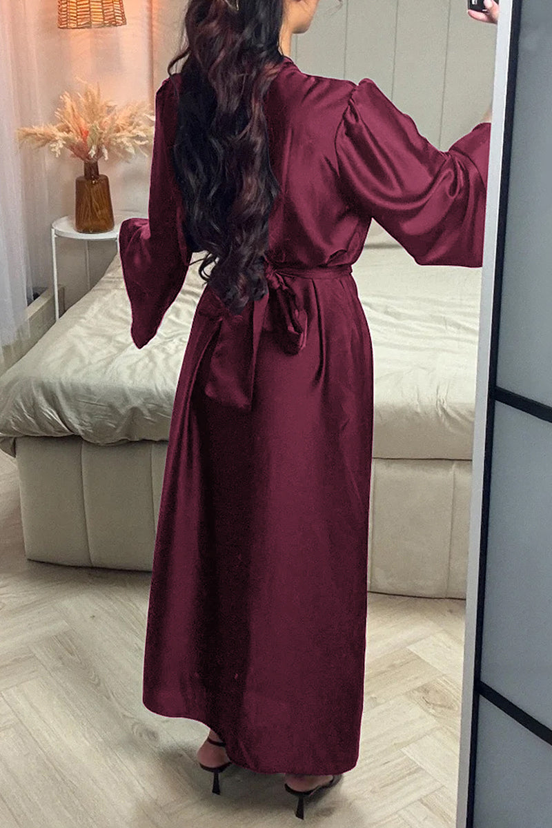 Elegant Long Sleeve Maxi Casual Dress