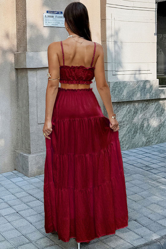 Tiered Sleeveless Skirt Set