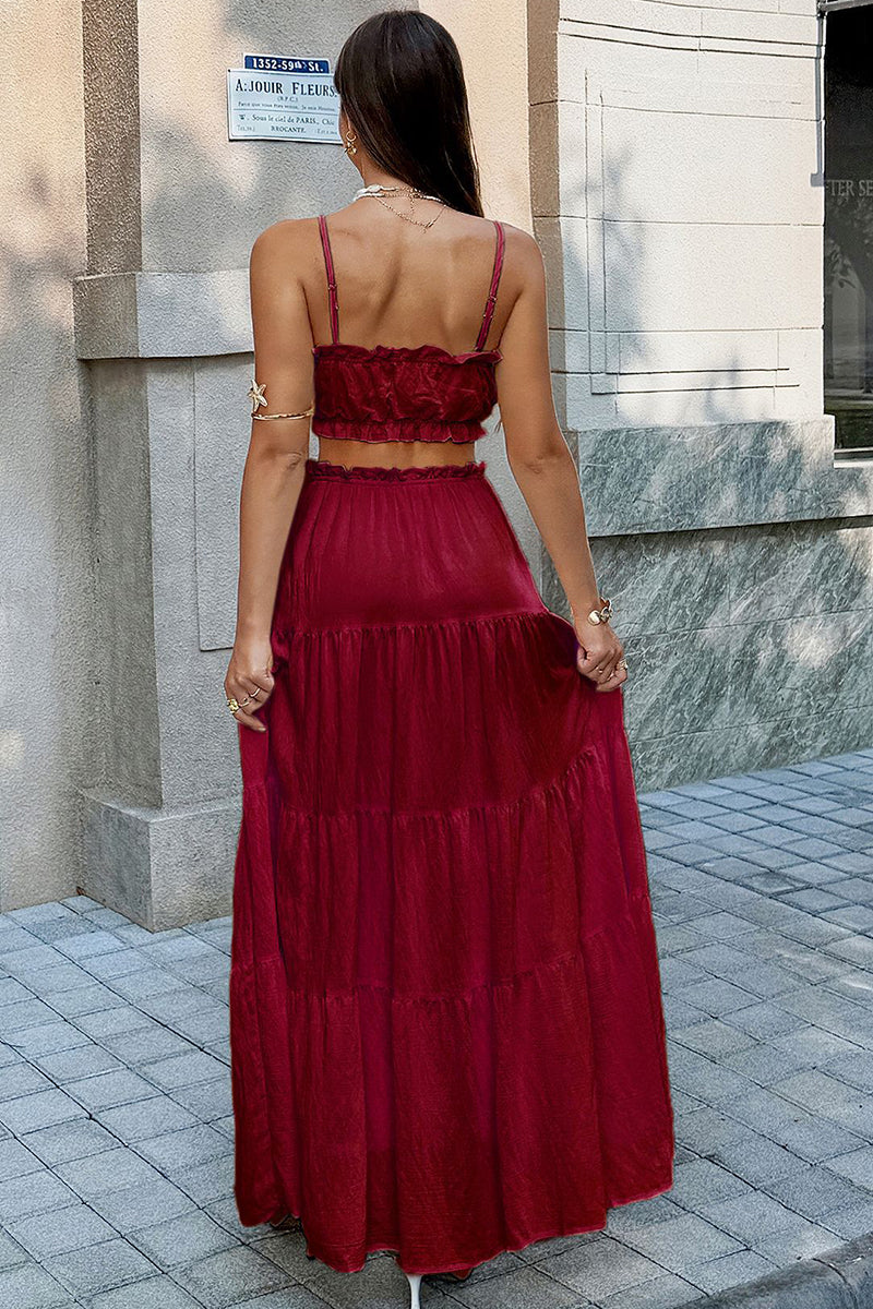 Tiered Sleeveless Skirt Set