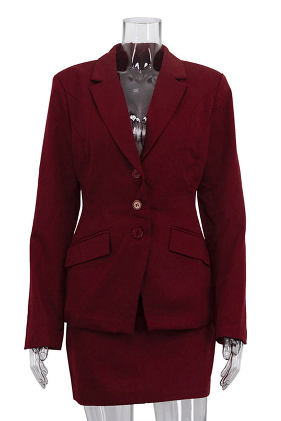 Chic Blazer and Skirt Set