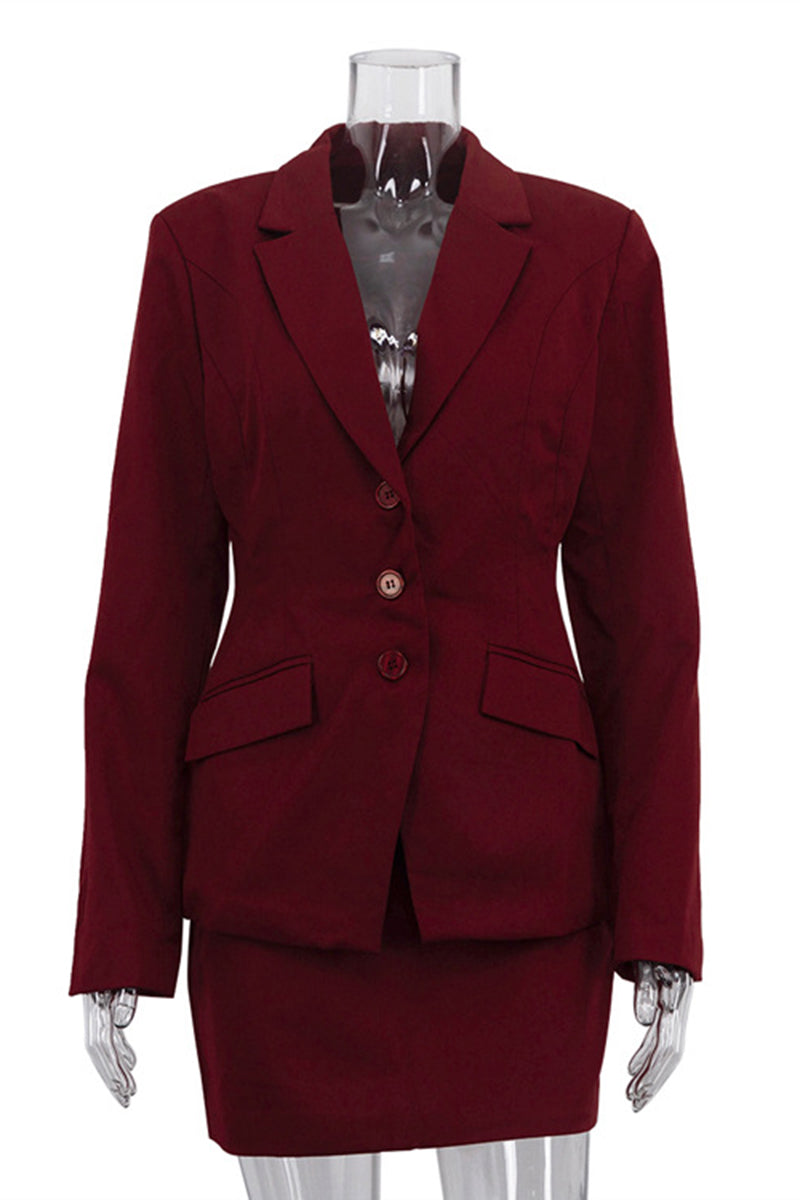 Chic Blazer and Skirt Set