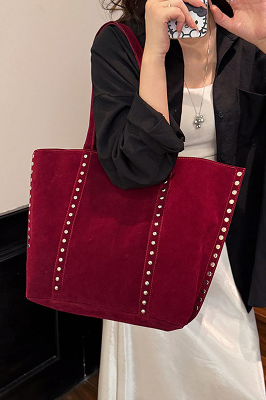 Studded Tote Bag with Elegant Handles