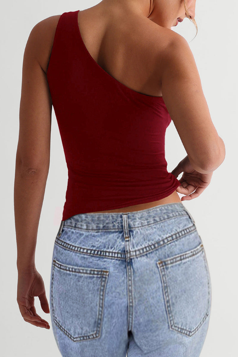 One-Shoulder Bodycon Tank