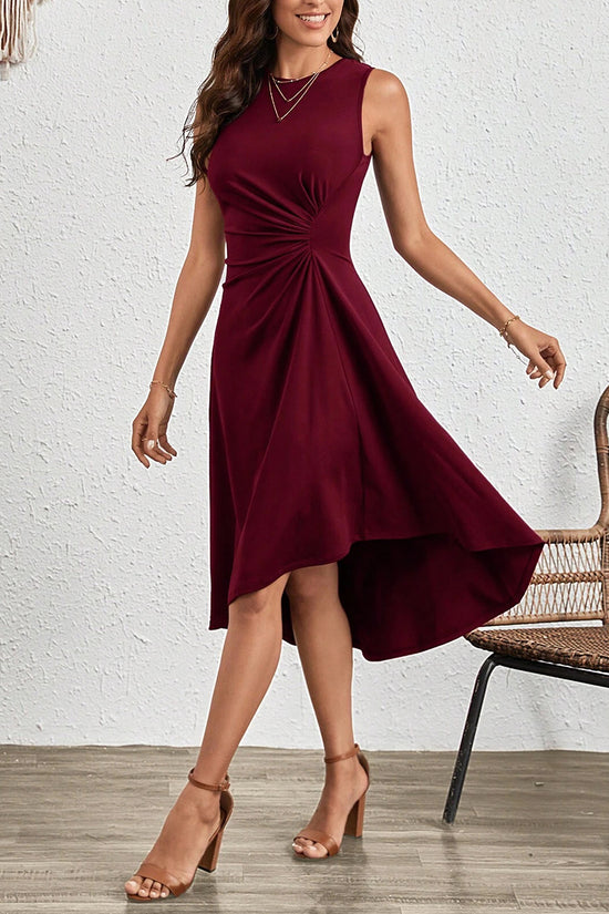 Asymmetric Sleeveless Casual Dress