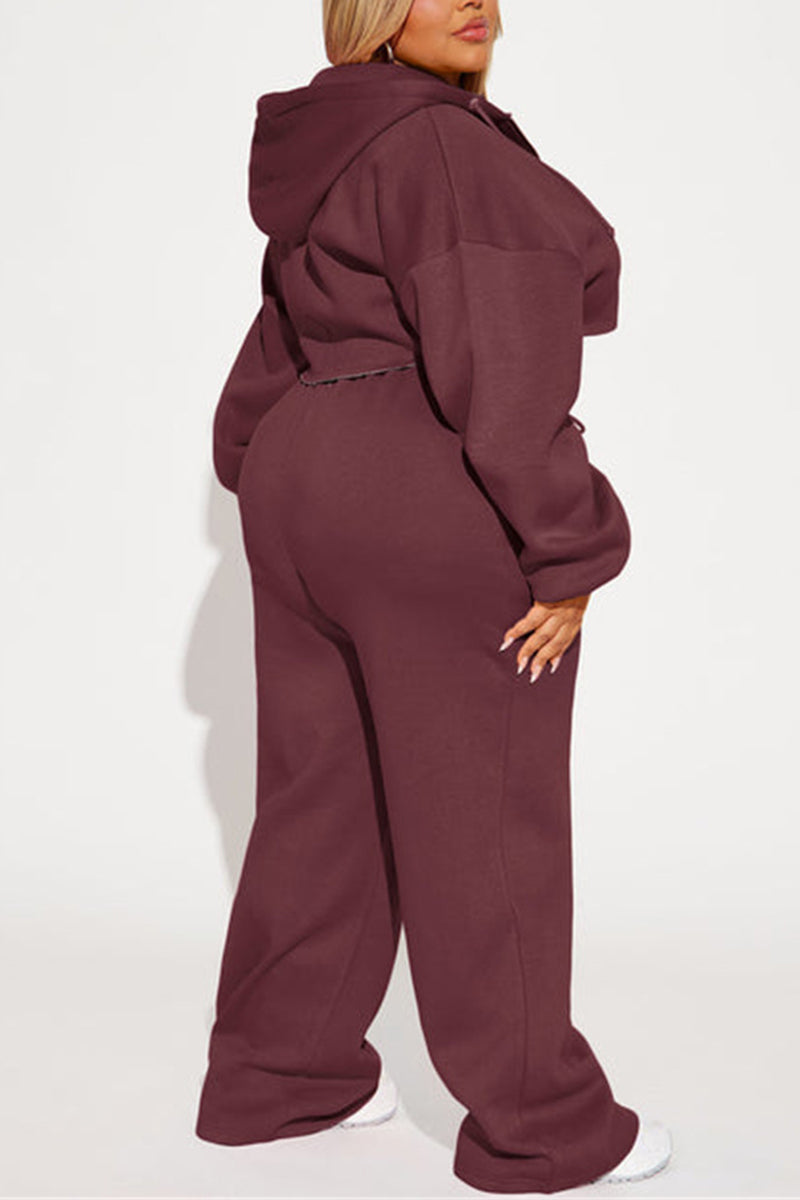 Sporty Zip Hoodie and Jogger Set