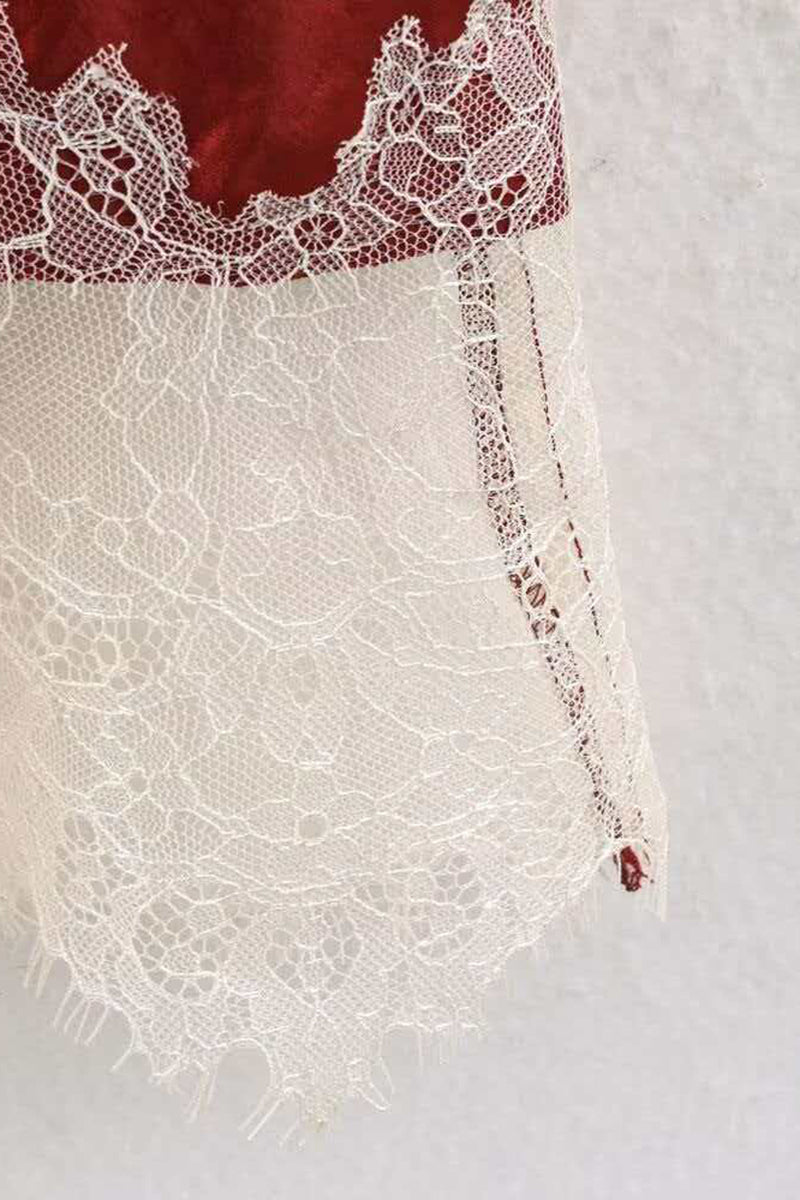 Elegant Lace Trim Midi Skirt