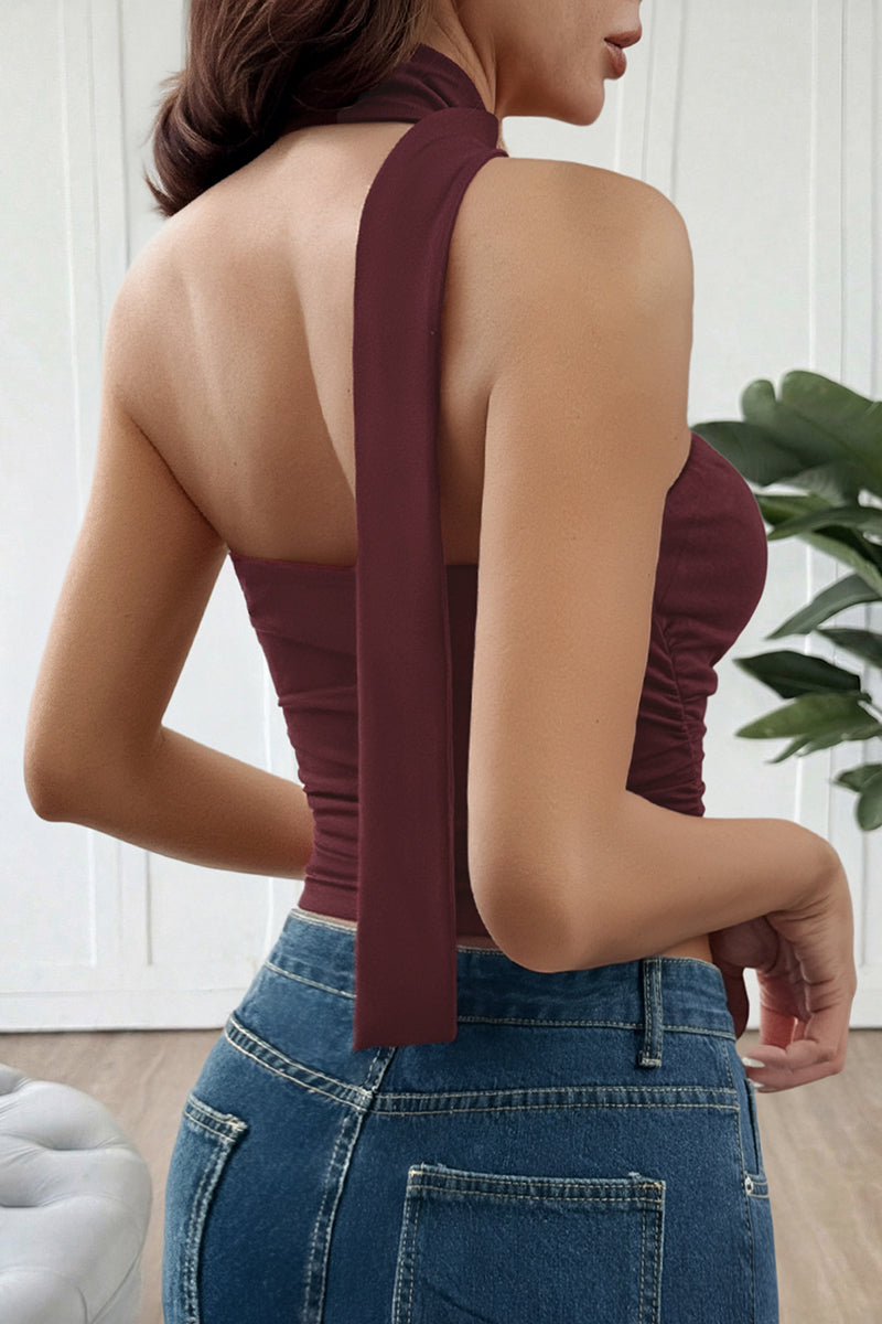 Crisscross Halter Tank Top