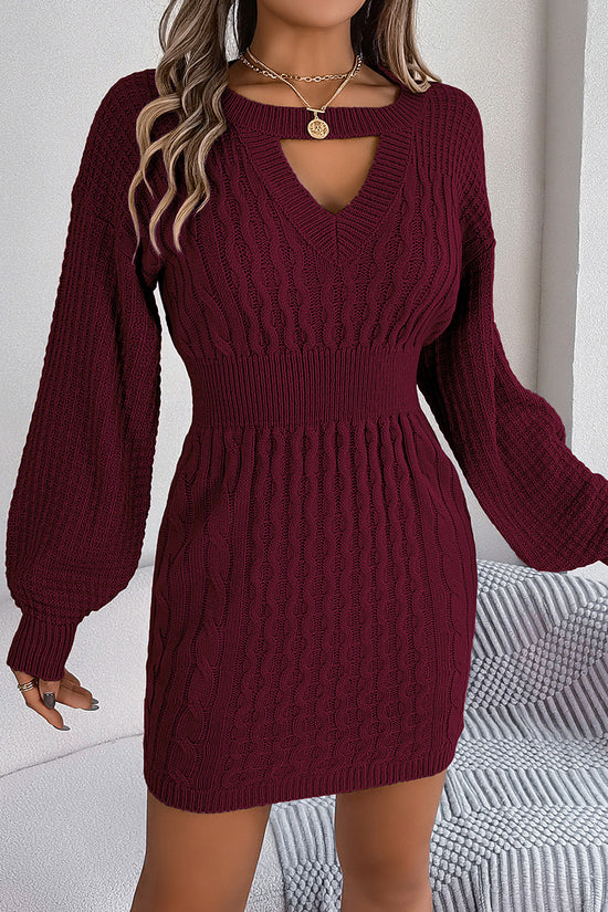 Cut-Out Knit Bodycon Dress