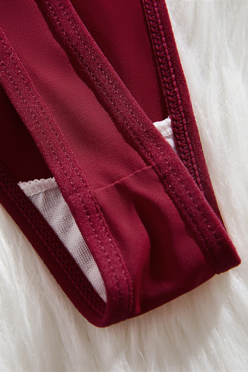 Heart Accent Strappy Thong Panties