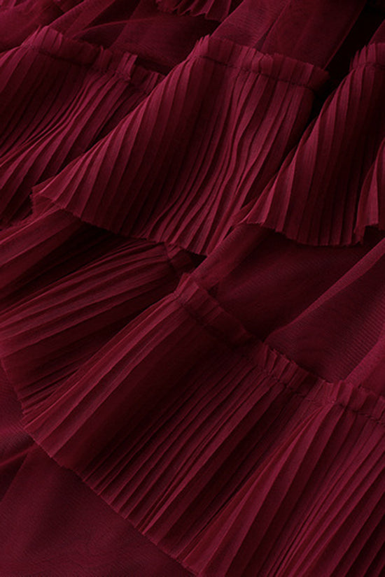 Layered Ruffle Midi Skirt
