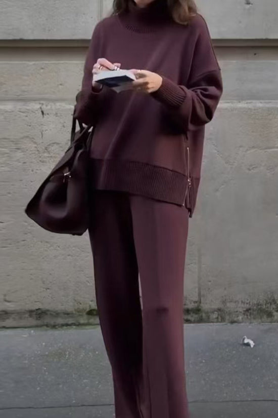 Chic Oversized Sweater and Trouser Set