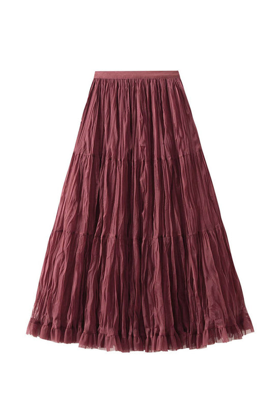 Chic Tiered Midi Skirt