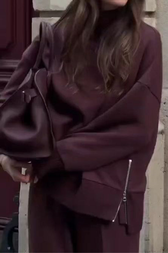 Chic Oversized Sweater and Trouser Set