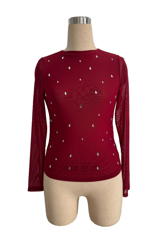 Embellished Long Sleeve T-Shirt