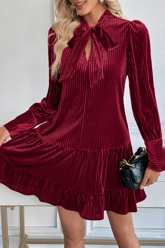 Elegant Bow Tie Casual Dress