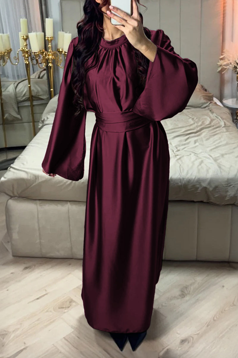 Elegant Long Sleeve Maxi Casual Dress