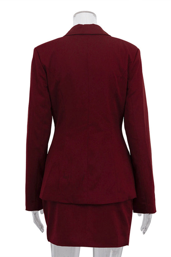 Chic Blazer and Skirt Set