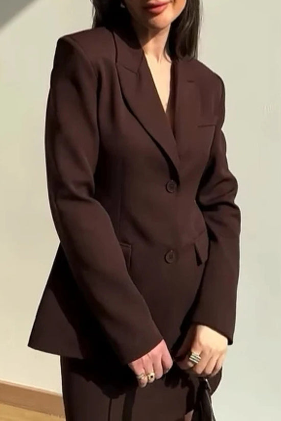 Classic Tailored Single-Breasted Blazer