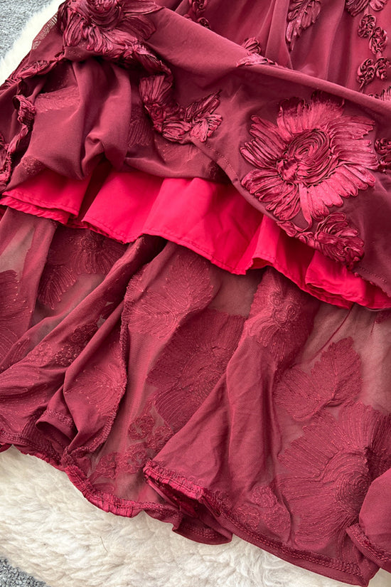 Floral Detail Midi Skirt