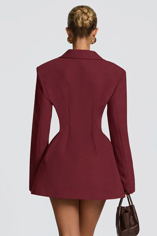 Tailored Double-Breasted Blazer Dress
