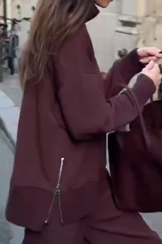 Chic Oversized Sweater and Trouser Set