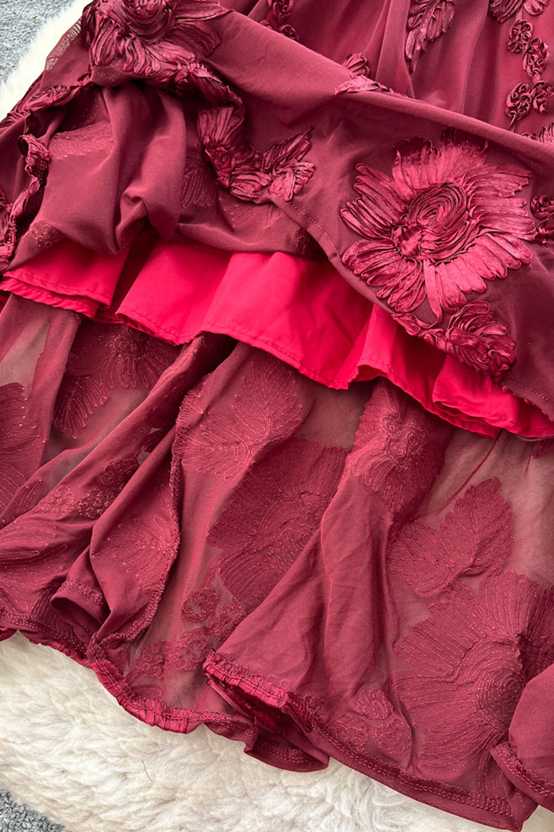 Floral Detail Midi Skirt