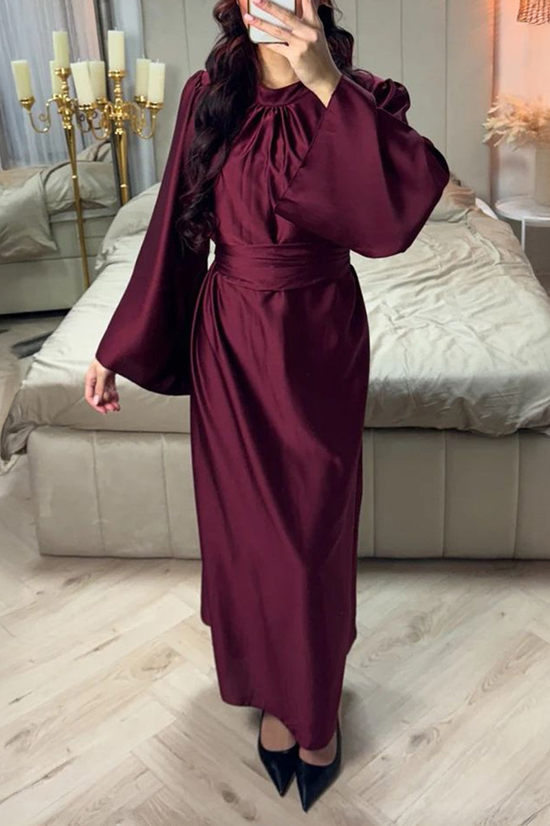 Elegant Long Sleeve Maxi Casual Dress