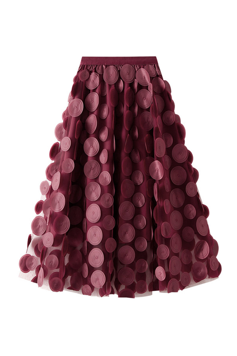Polka Dot Circle Midi Skirt