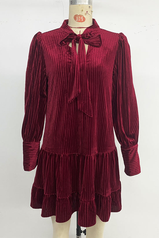 Elegant Bow Tie Casual Dress
