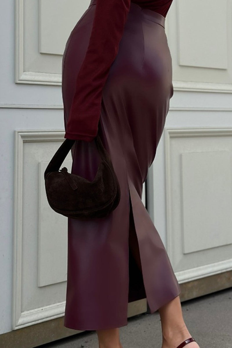 Sleek Midi Pencil Skirt