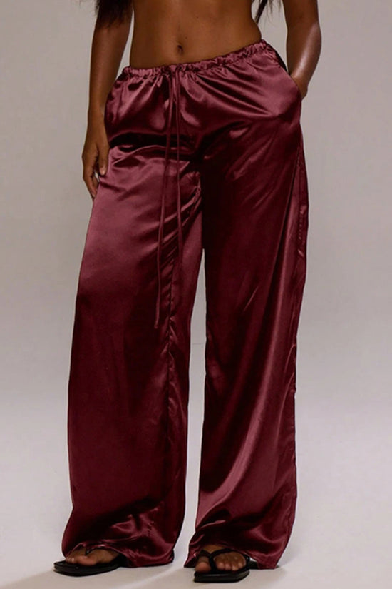 Relaxed Fit Drawstring Casual Pants