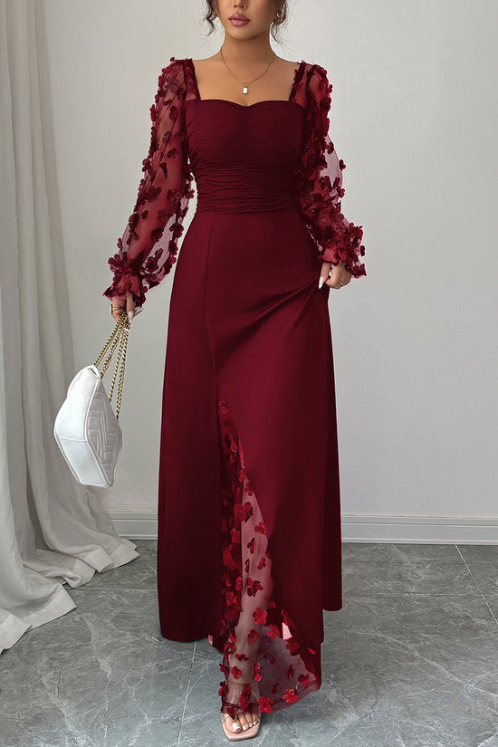 Elegant Long Sleeve Maxi Dress