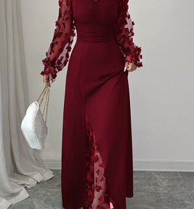 Elegant Long Sleeve Maxi Dress