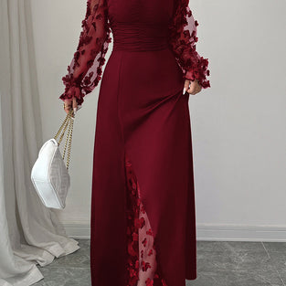 Elegant Long Sleeve Maxi Dress