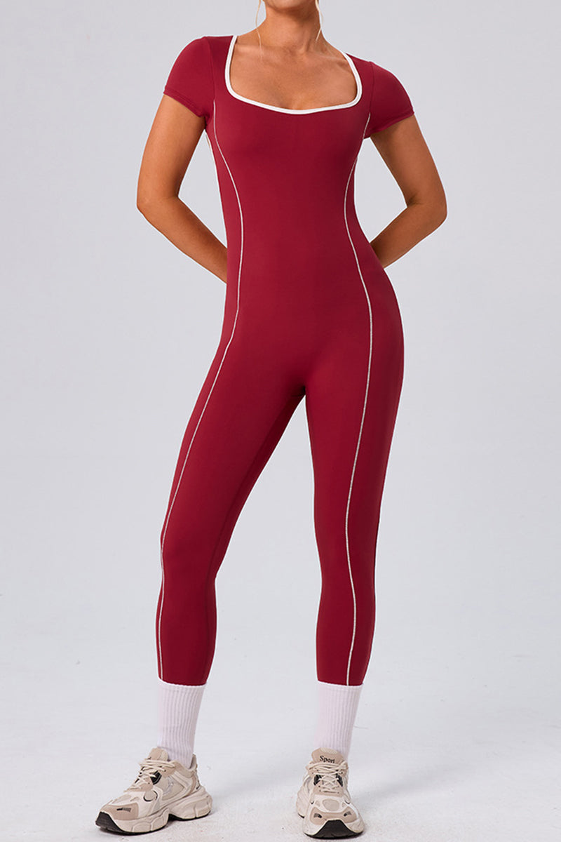 Sleek Cutout Short Sleeve Jumpsuit