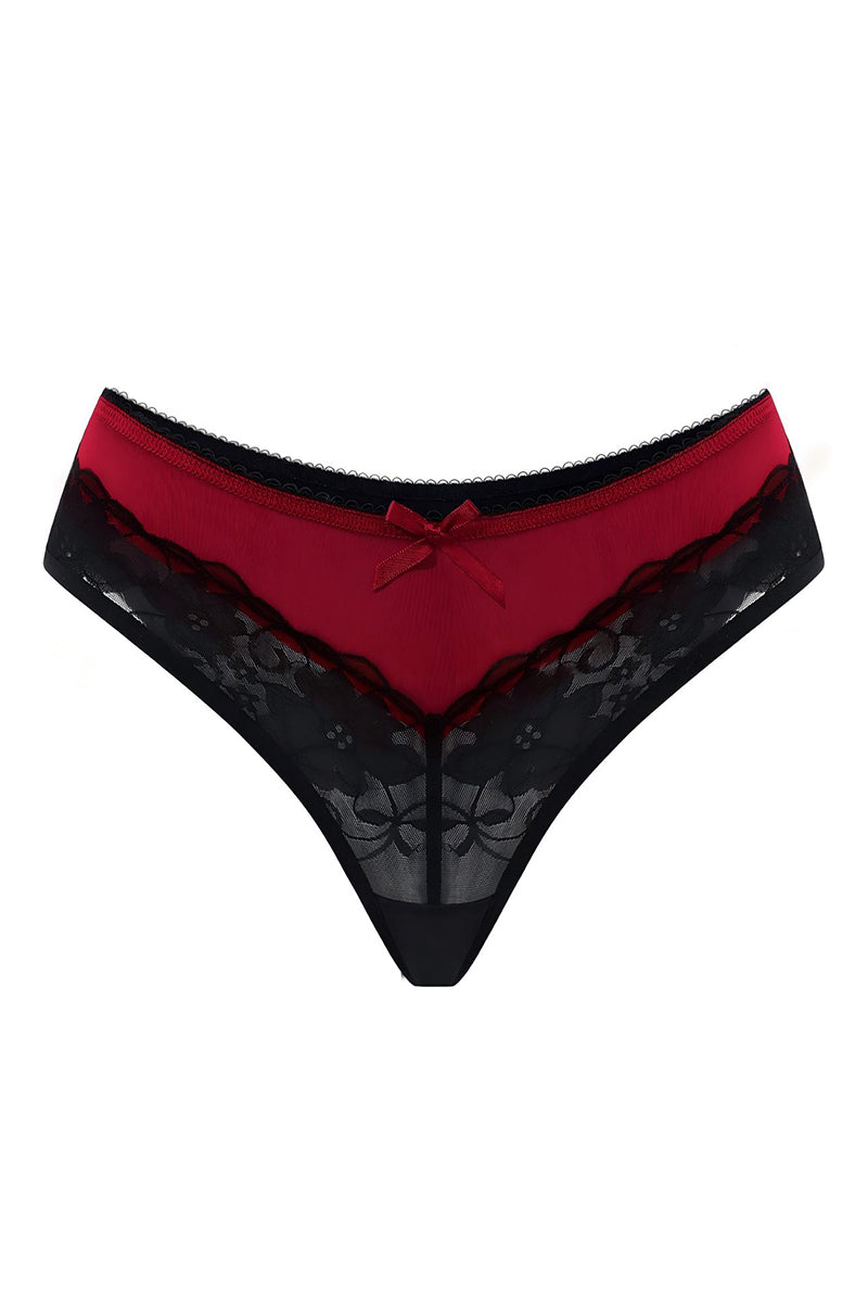 Lace Bow Detail Bikini Panties