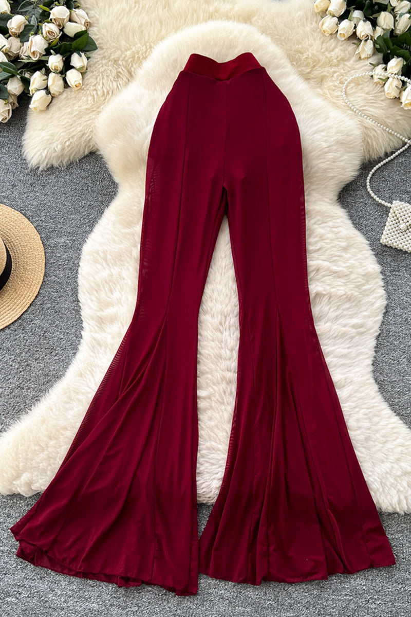 Flowing Flare Casual Pants