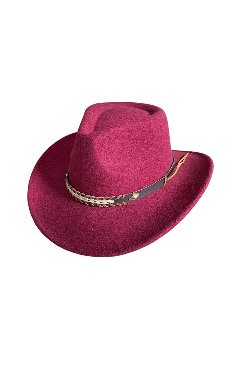 Western Style Braided Band Cowboy Hat