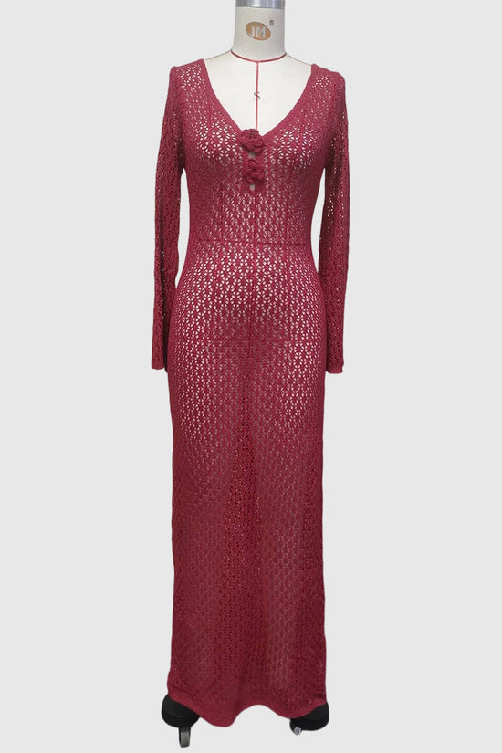Elegant Crochet Beach Cover-Up Dress