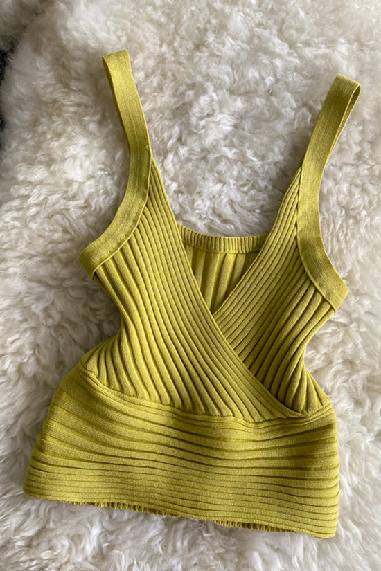 Ribbed Sleeveless V-Neck Camisole