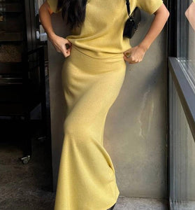 Elegant Two-Piece Skirt Set