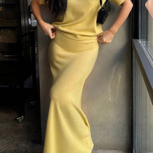 Elegant Two-Piece Skirt Set