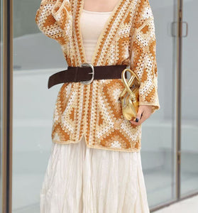 Vibrant Patterned Crochet Shrug