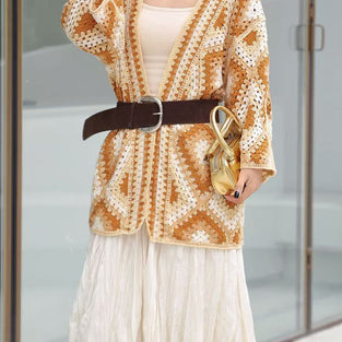 Vibrant Patterned Crochet Shrug
