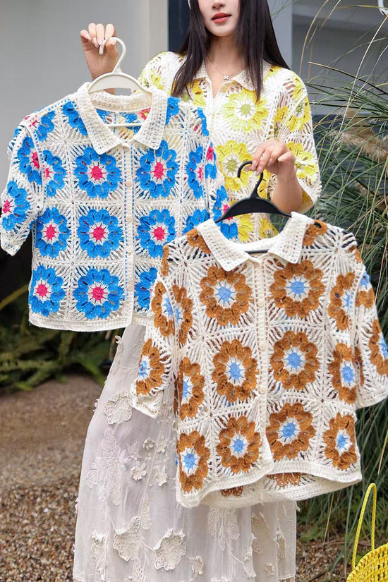 Floral Crochet Cardigan