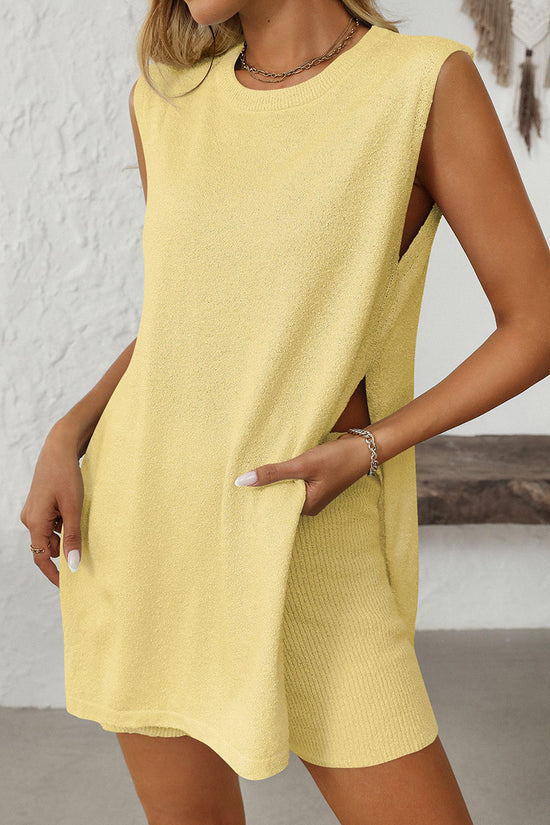 Sleeveless Casual Shorts Set