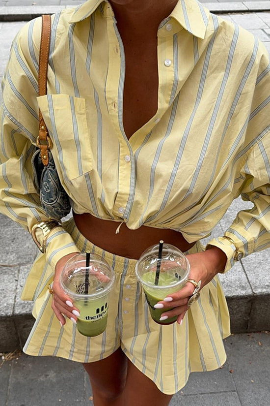Striped Casual Two-Piece Set