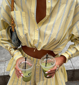 Striped Casual Two-Piece Set