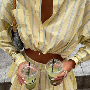 Striped Casual Two-Piece Set