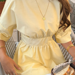 Elegant Peplum Boat Neck Blouse